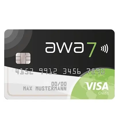 awa7 Visa Kreditkarte